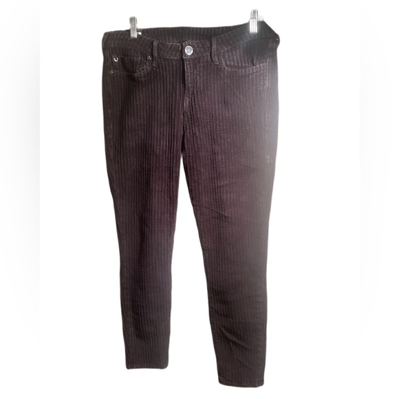 True religion Halle mid rise super skinny black trendy stretch corduroy jeans 31 - Picture 2 of 6